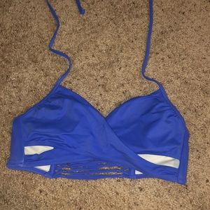 Blue bikini top